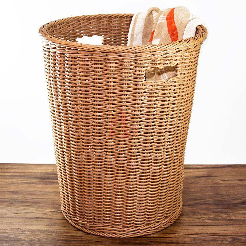 PP仿藤纺织篮加大圆形毛巾桶脏衣篮垃圾桶收纳筐布草篮实用可水洗,鲜花速递/花卉仿真/绿植园艺,割草机/草坪机,淘宝优惠券,粉丝福利购,淘宝优惠卷