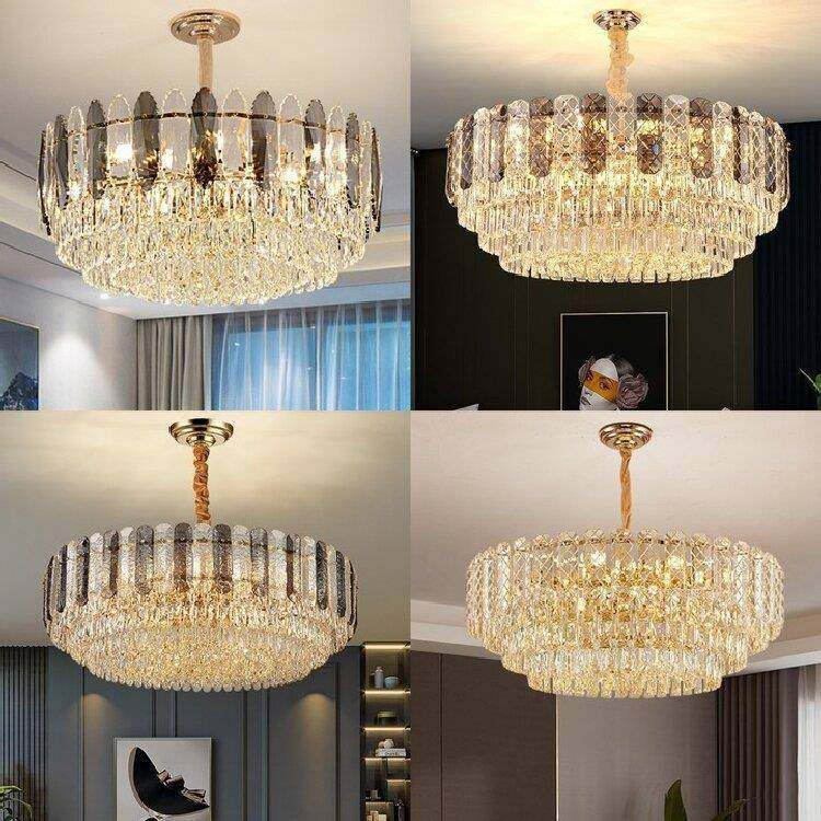 轻奢豪华水晶客厅吊灯后现代简约房间灯饰品质装修家用客餐厅主灯