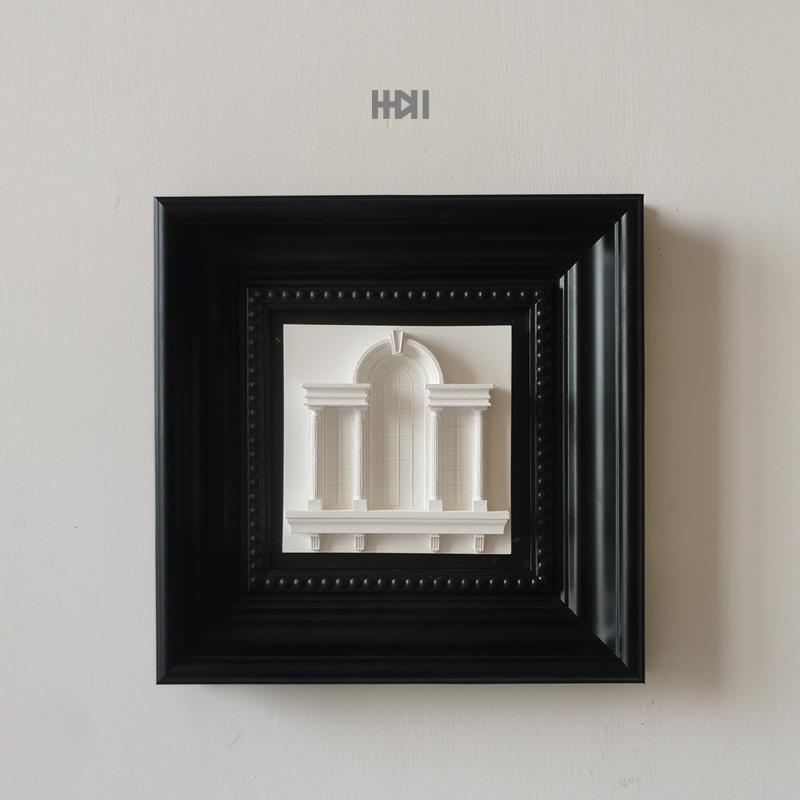 一加一|轻奢水泥混凝土立体浮雕雕塑装饰画《窗》1