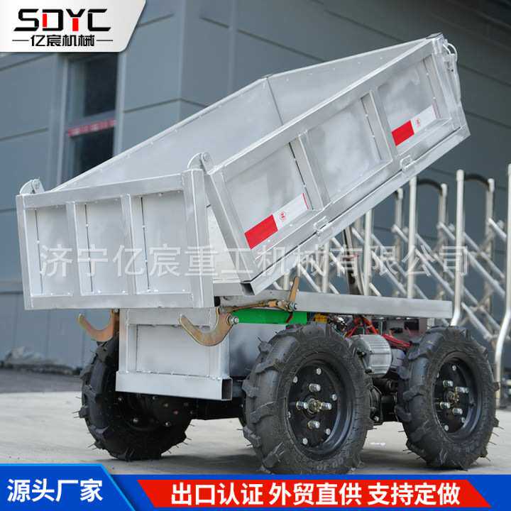 出口小型四驱遥控车农用仓库家用全地形轮式搬运车液压山地自卸车