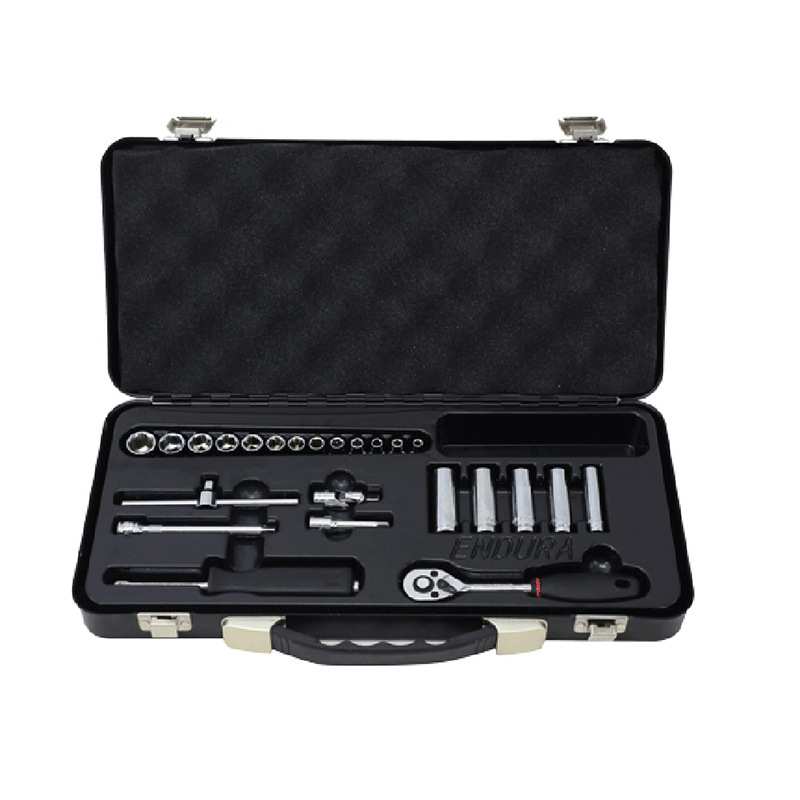 力易得（ENDURA）便携式组合工具24件6.3mm系列套筒组套 E1229