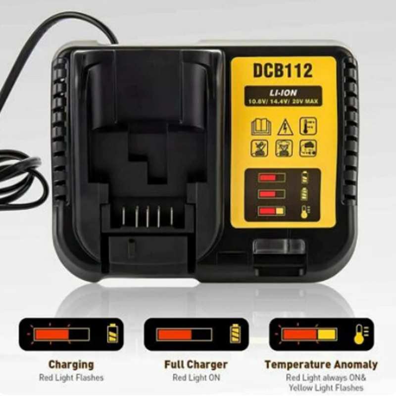 2A DCB112更换德伟Dewalt锂离子电池充电器14.4V 18V 20V DCB200