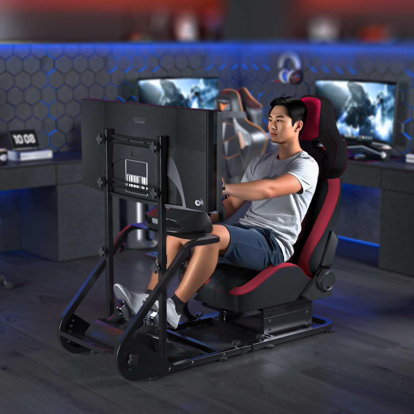 一体专用座椅改装带滑轨赛车改装车电竞模拟驾驶座椅骨架通用人体