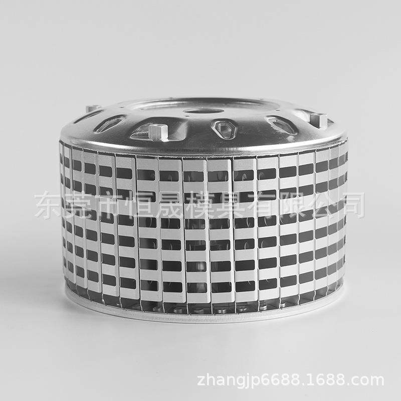 70WLED鳍片散热器冲压铆接工艺铝材散热器