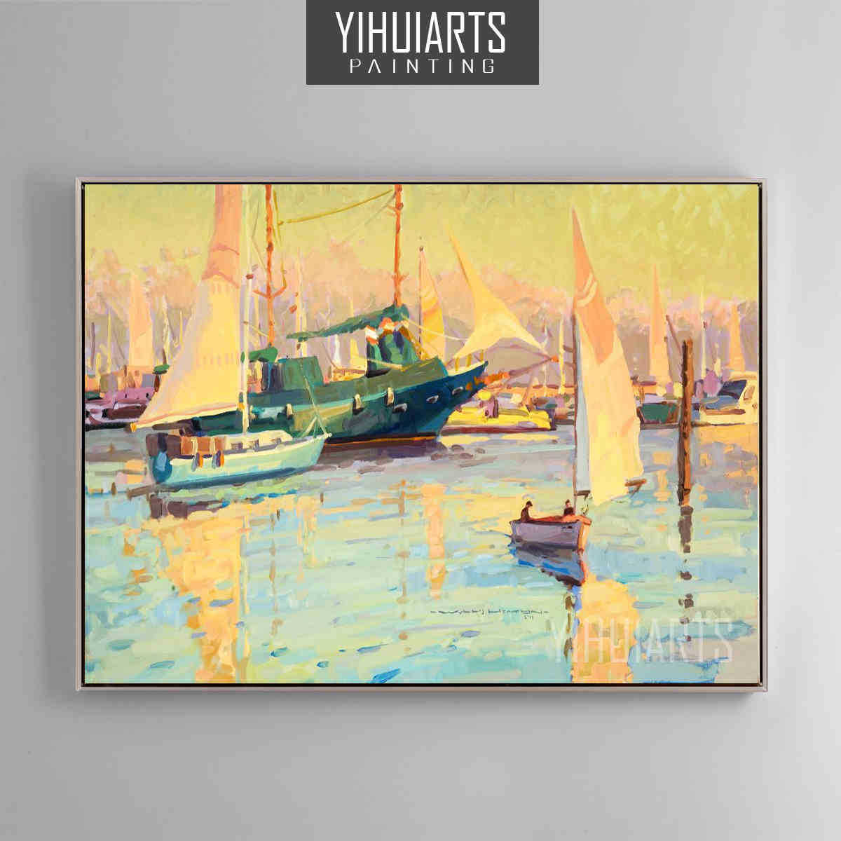 风景系列装饰画油画纯手绘客厅玄关卧室餐厅无框画现代简约挂画