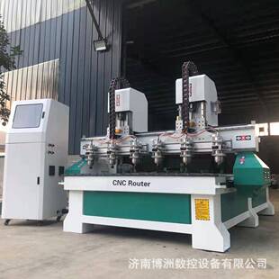 济南木工雕刻机五轴多头数控圆柱批量家具腿桌子腿楼梯柱雕刻机