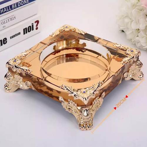 创意时尚水晶烟灰缸个性潮流家用客厅办公室大气奢华轻奢北欧