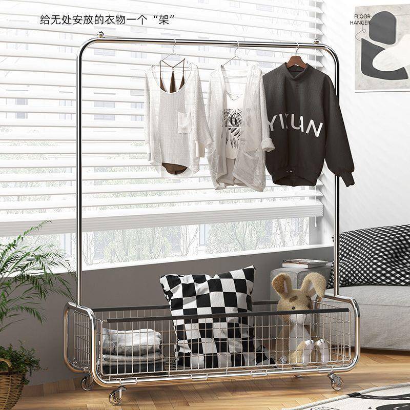 衣架落地卧室晾挂衣架移动轻奢高级转角衣帽架隔夜收纳衣服置物架