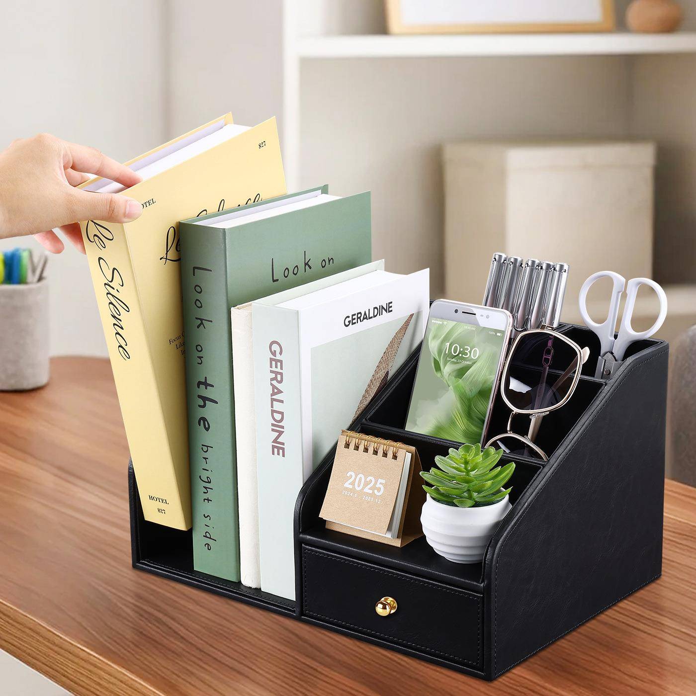 办公用品多层文件框桌面文件夹收纳盒办公室文件档案归类架置物架