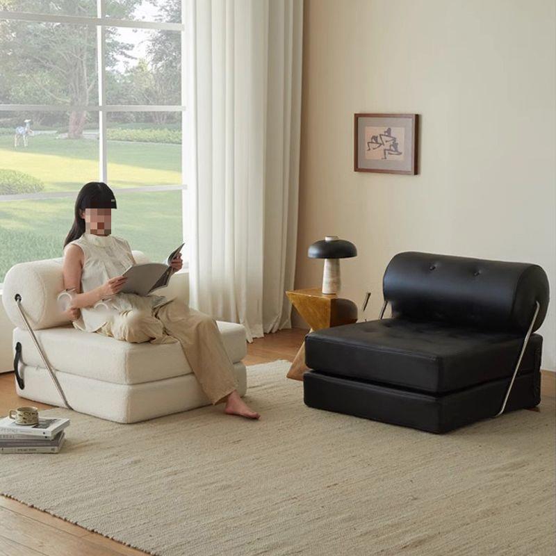 单人塔吉沙发床布艺客厅懒人可躺睡单人小户型简约现代豆腐块折叠