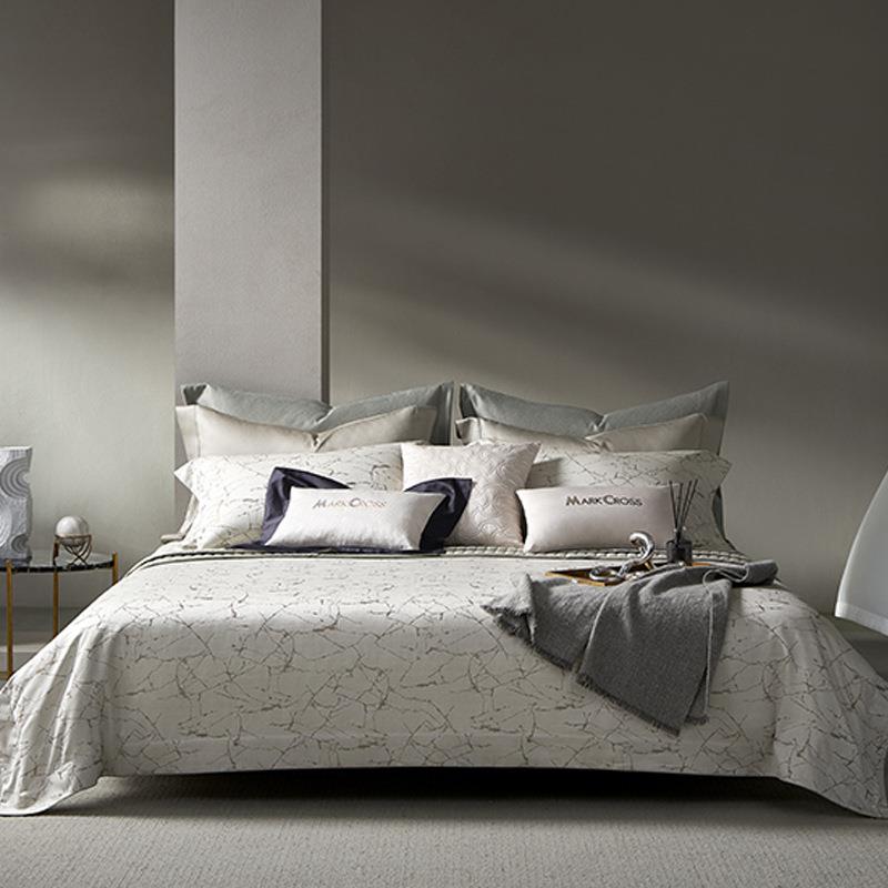 轻奢高端140支双股长绒棉四件套全棉色织提花被套别墅样板间床品