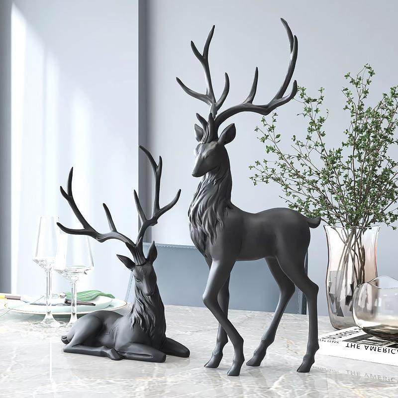 欧式轻奢创意家居摆件电视柜酒柜客厅工艺软装饰品玄关餐桌摆设鹿,鲜花速递/花卉仿真/绿植园艺,其它园艺用品,淘宝优惠券,粉丝福利购,淘宝优惠卷