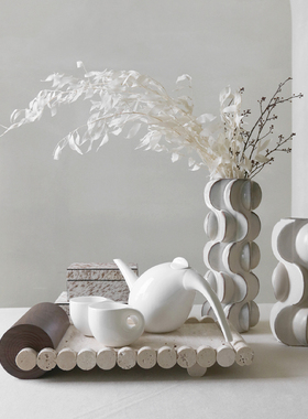 现代简约a样品屋展示中心展厅客厅酒柜软装样板间高级感轻奢餐桌