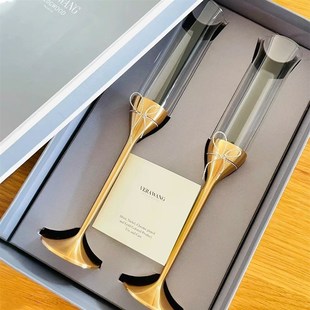 王薇薇wedgwood爱之结绳香槟杯E红酒杯高脚对杯新婚结婚生日礼物