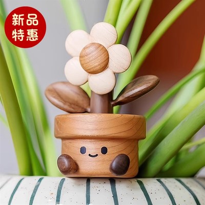 有钱花会动的f香薰摆件解压实木质车载家居扩香治愈送女生朋友礼