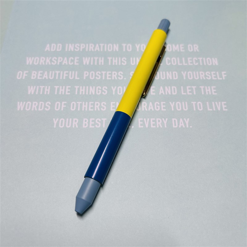 一合按动0.7mm圆珠笔蓝色原子笔简约金属笔学U生用笔办公用品笔