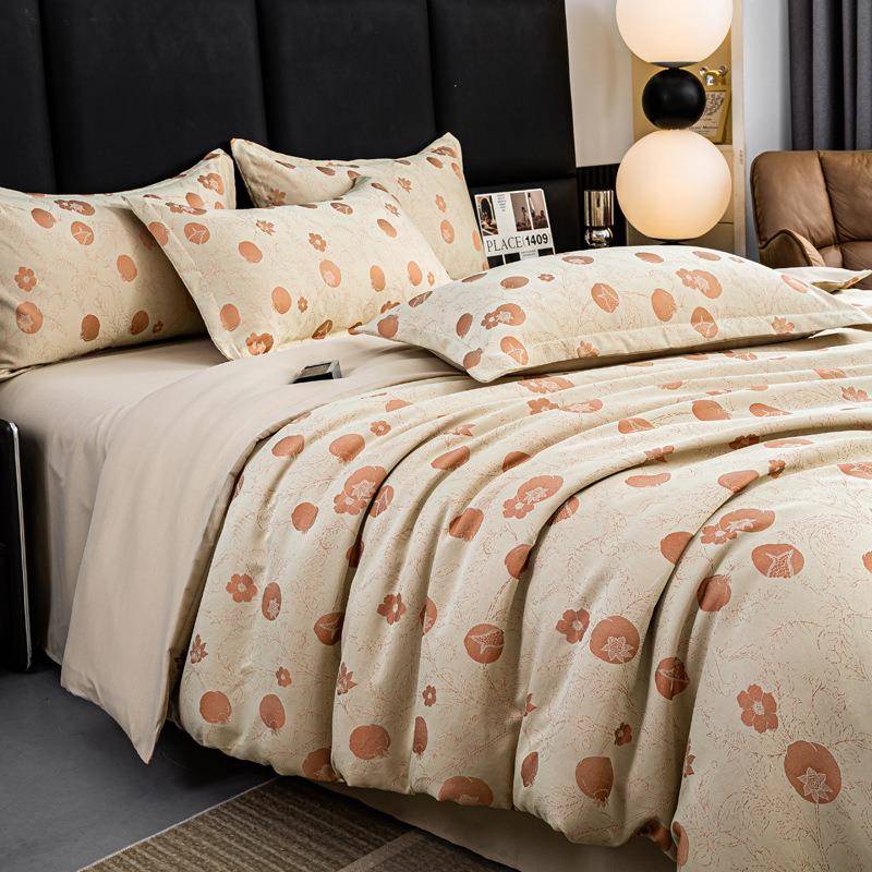 新款冬轻奢欧式提花四件套家用床品柔软舒适床单款学生宿舍三件套