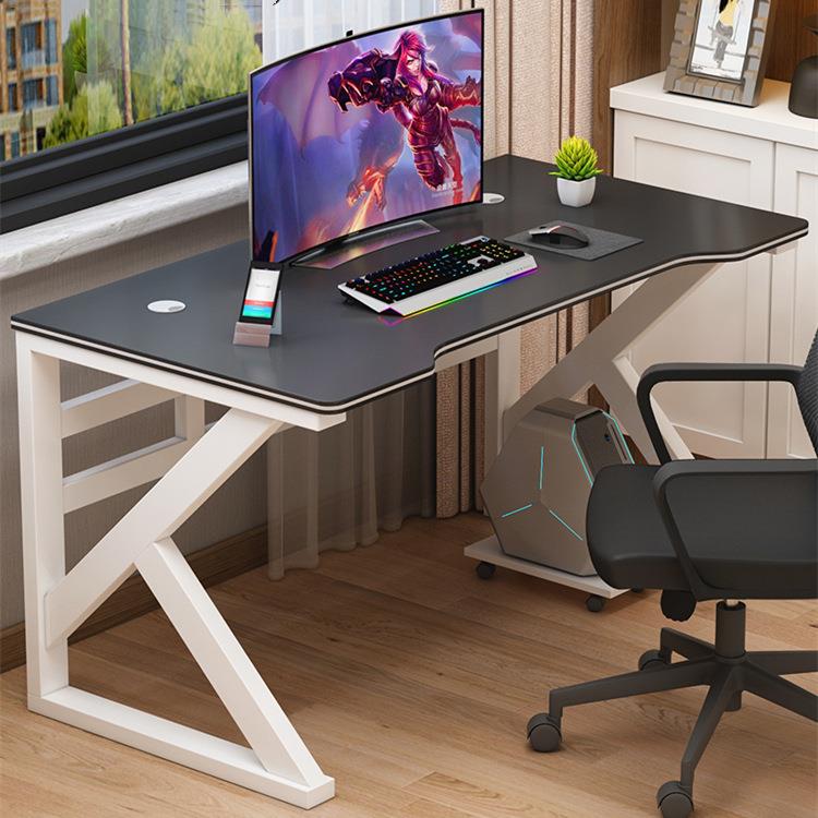 电脑桌台式电竞桌子简易出租屋书桌学生家用写字桌卧室黑色办公桌
