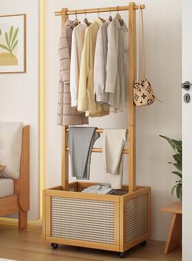 挂衣架家用衣服置物架可移动晾衣架非实木衣帽架床边晚上放衣神器