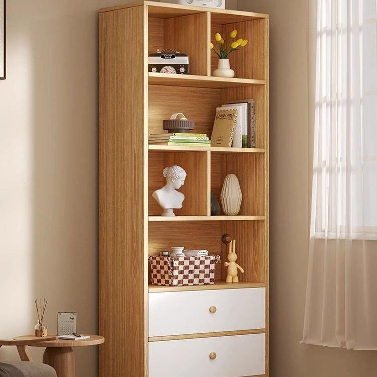 实木转角书柜落地家用多层置物架窄缝柜学生收纳柜子客厅简易书架