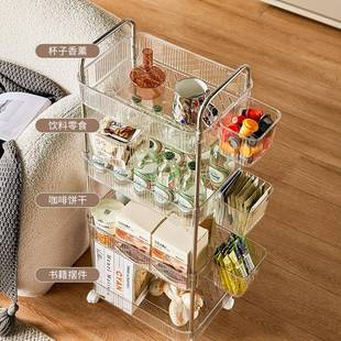 卫生间置物架小推车落地多层夹缝浴室收纳架客厅塑料可移动储物架