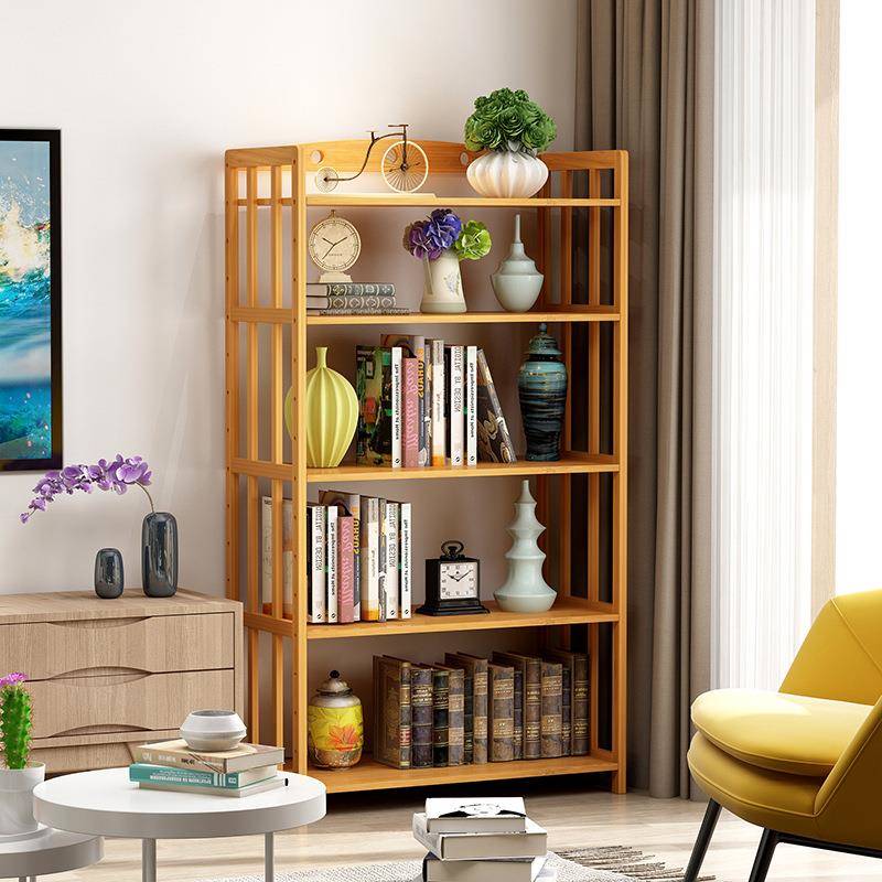 【折扣价】厨房置物架楠竹多层落地实木微波炉架子家用多功能收纳