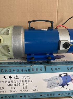 供应12v24v48v60v310智能回流一体五缸隔膜泵