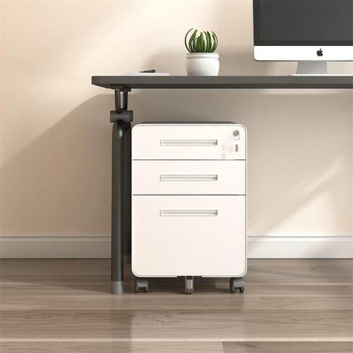 三箭桌下文件移动活动柜办公抽屉铁皮储物矮柜带锁打印机收纳柜子