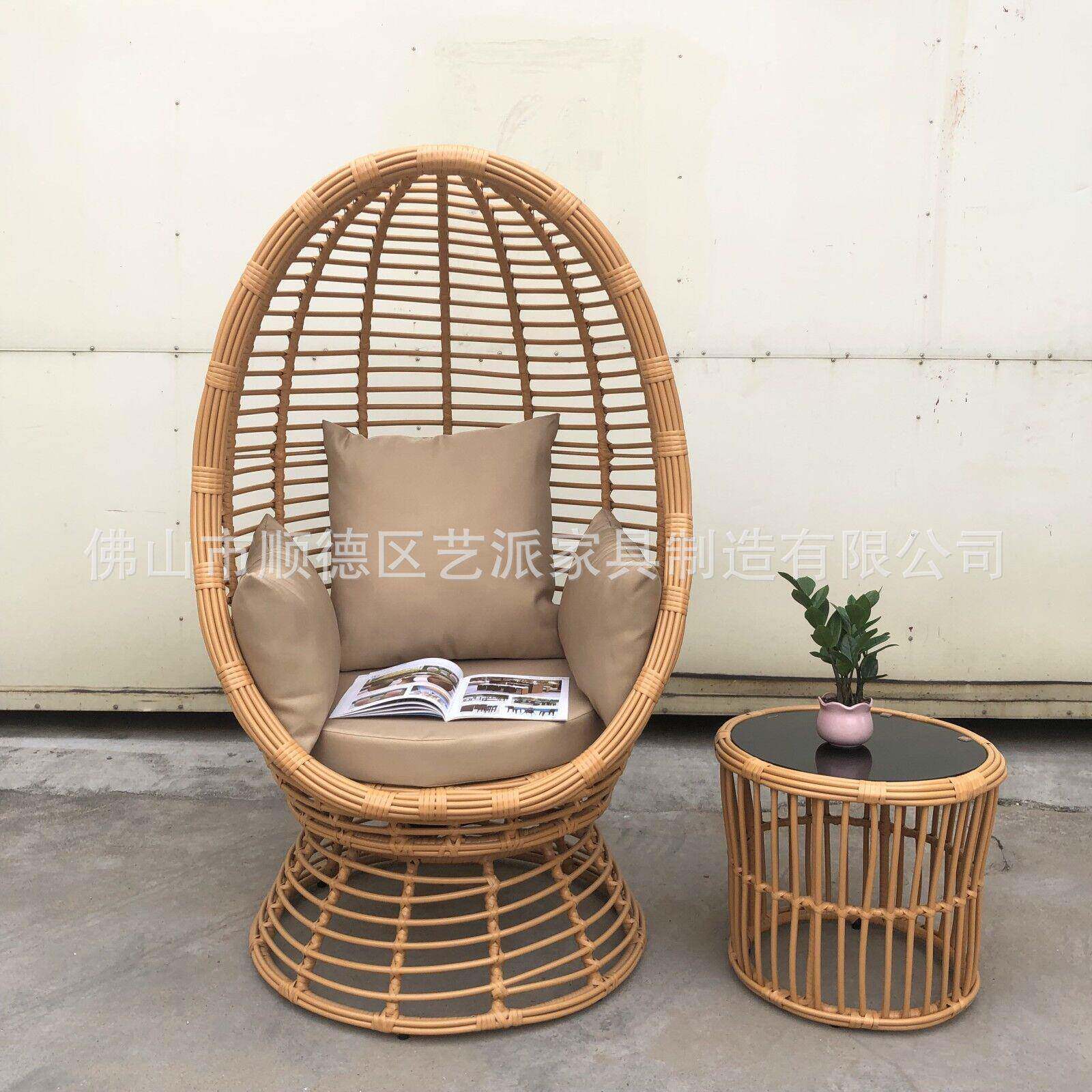 户外休闲鸟巢秋千茶几花园阳台双人吊床室外公园度假摄影懒人沙发