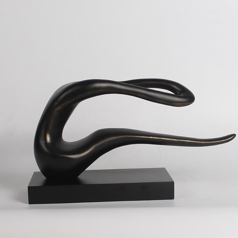 现代简约抽象人形体摆件人像小雕塑体操人样板房书房客厅软装饰品