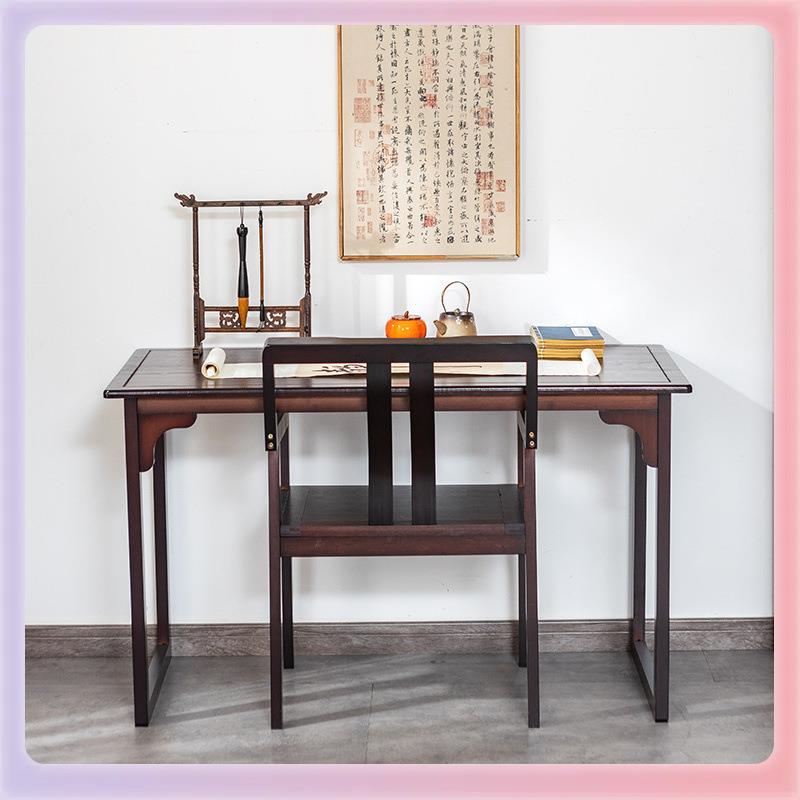 【折扣价】?中式实木书法桌椅画桌画案楠竹国学桌写字台家用学习