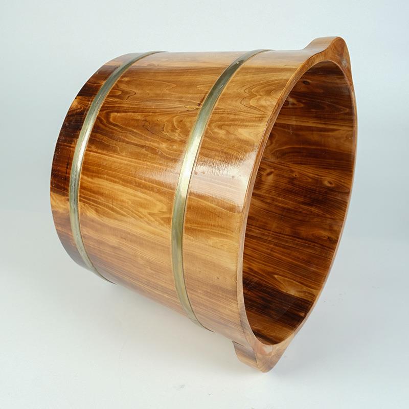 【折扣价】厂家香柏木足浴桶泡脚桶木质洗脚木桶家用洗脚盆实木泡