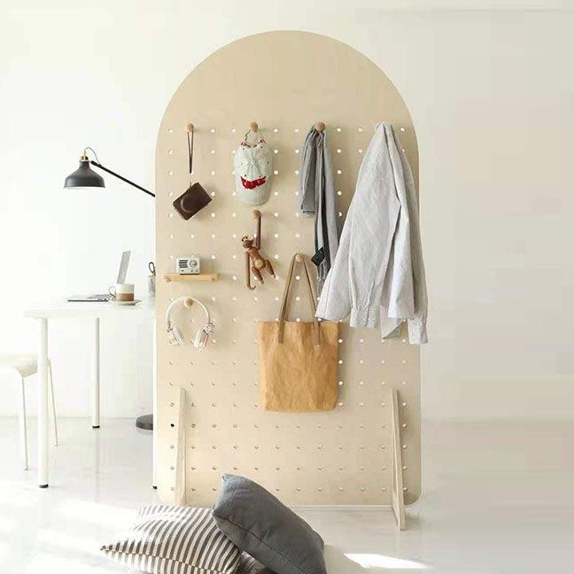 【折扣价】木屏风客厅玄关隔断洞洞板可折叠小户型装饰办公简易折