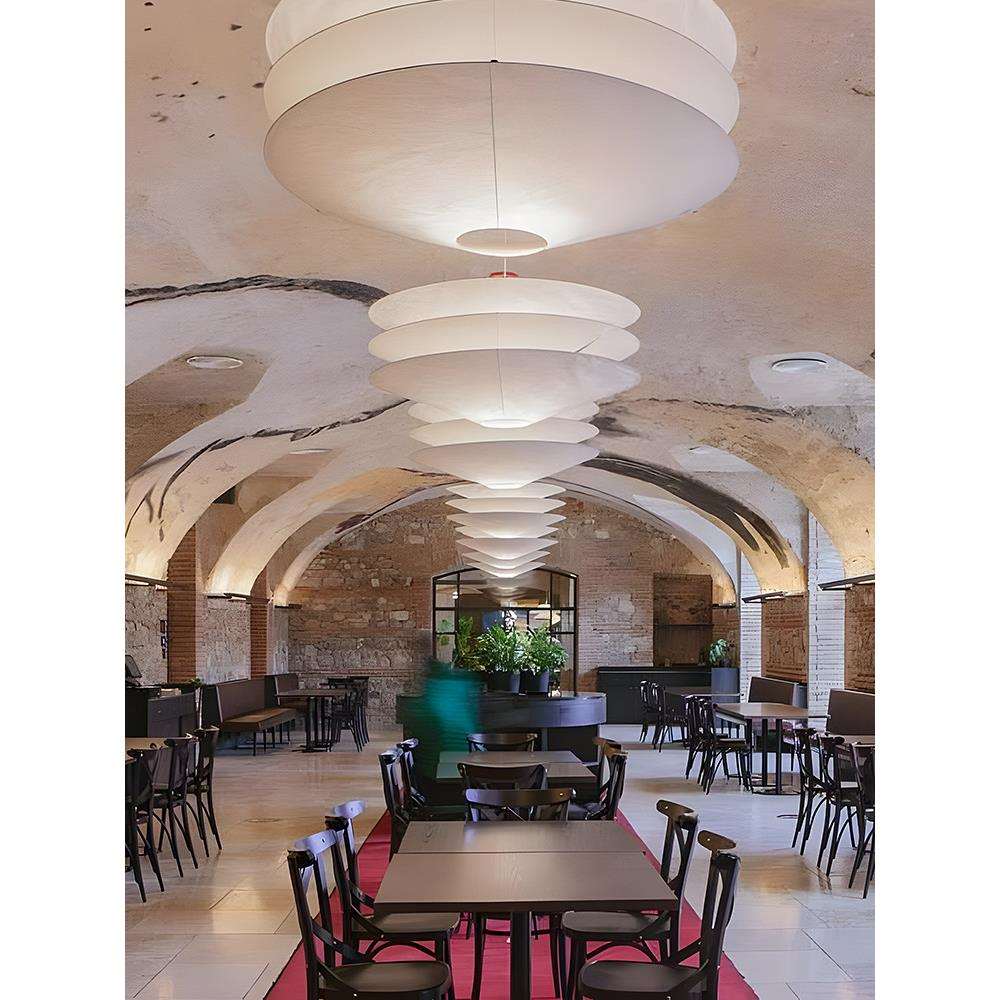设计师款吊灯北欧酒店饭店餐厅餐饮餐桌灯现代创意悬浮纸艺术吊灯