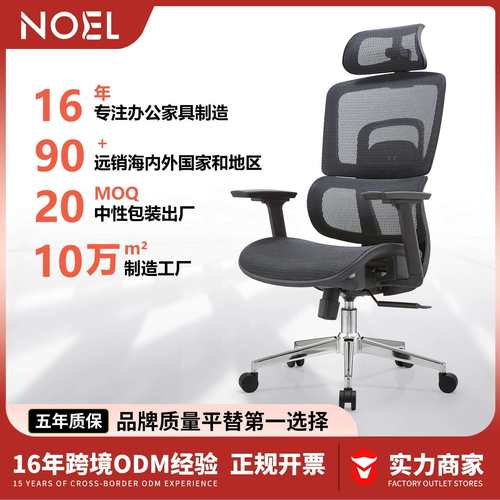 NOEL 人体工学椅办公椅家用电竞椅办公室椅子现代升降久坐电脑椅