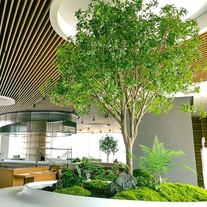 高端马醉木仿真植物造景室内装饰树仿生绿植大型假树简约景观橱窗