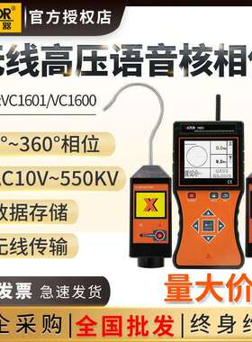 胜利高压核相仪VC1600无线低压验电测试器三相相序1601语音检测
