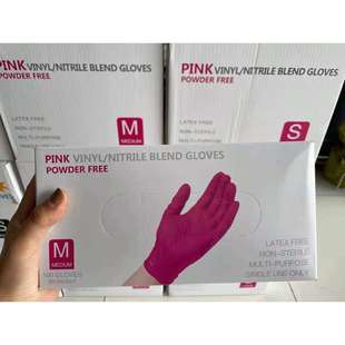 万力vinyl FDA出口10盒 nitrile合成复合丁晴丁腈丁青防护手套CE