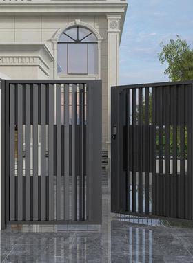 【折扣价】铁艺庭院大门现代别墅单双开门不锈钢简约花园入户门农