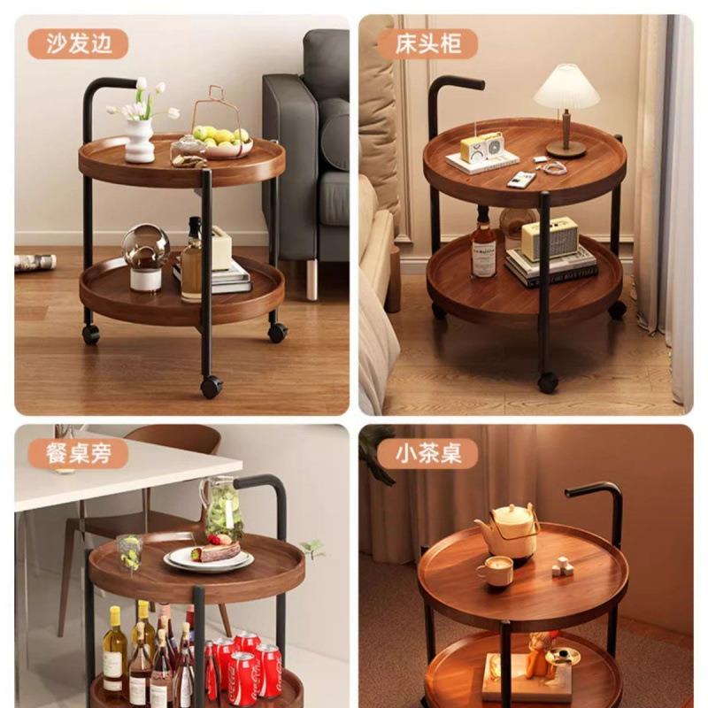 【折扣价】可移动小推车茶几小边几简约家用客厅边几床头桌带轮置