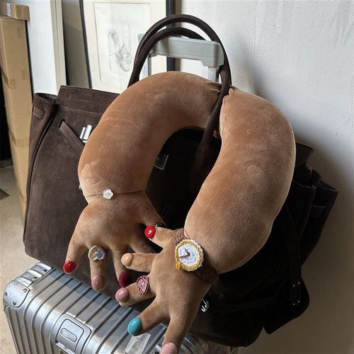 手指u型枕搞怪颈枕车载玩偶创意汽车抱枕办公室午休W礼物旅行便捷