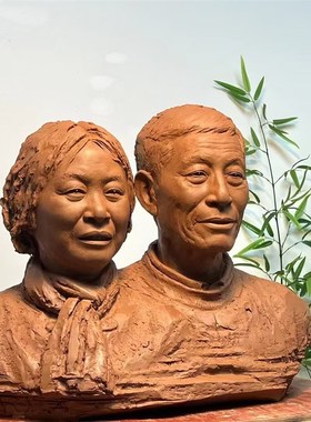 铸铜肖像雕塑定制人物q头像半身像名人伟人史馆烈士真人玻璃纤维