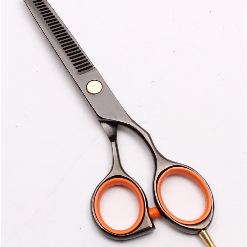 高档包邮理发剪刀黑色金色蓝色彩A色平剪刘海剪牙剪打薄剪美发剪5