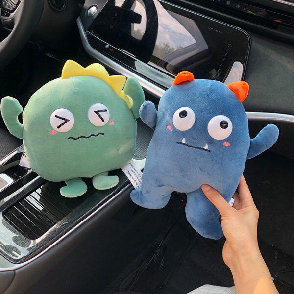 汽车可爱新车除甲醛异味碳包竹炭包活性炭去除装饰小怪兽毛绒公仔