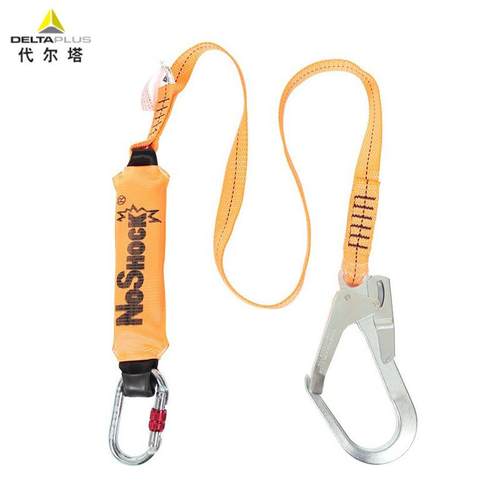 代尔塔504209NOSHOCK系列单大钩减震绳1.8m绳子非钢丝绳棉绳