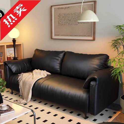 【胖乎乎扶手】北欧民宿风布艺沙发中古风小户型客厅公寓复古灯芯