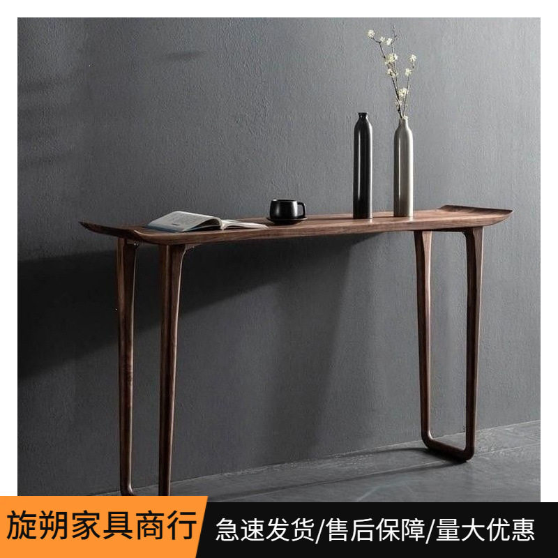 新中式实木玄关桌禅意供桌玄关柜长条桌入户客厅案几酒店端景台
