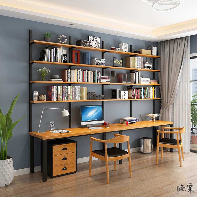 loft实木书桌书架一体办公桌电机/马达
