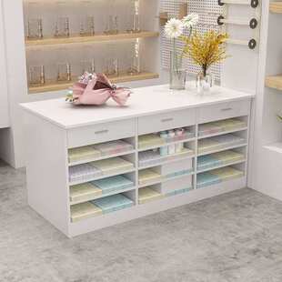 多功能操作台插花展示台包装纸收纳柜鲜花店花架抽屉式工作台桌子