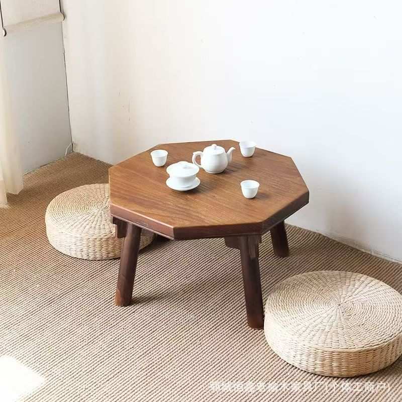 老榆木飘窗小桌子飘窗台小茶桌炕桌实木飘窗禅意茶桌茶几